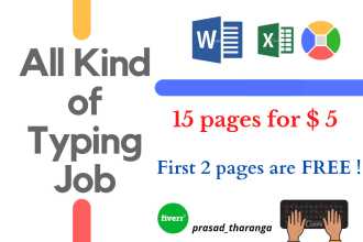 do fast typing jobs and retype any document