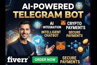 develop a ai powered telegram bot with crypto payments