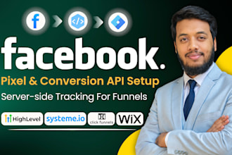 setup facebook pixel conversion api for gohighlevel, clickfunnels, systeme, wix