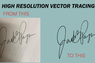 vectorize your image file, logo, signature and more