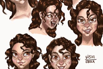 be happy to draw cool characters for you