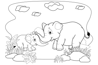 draw coloring book page for children and adults