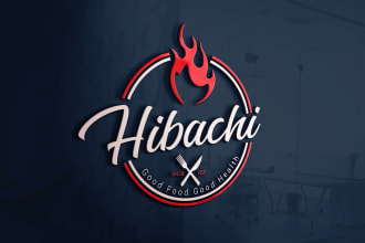 design modern BBQ, food, catering, juice bar, bakery, cuisine, restaurant logo
