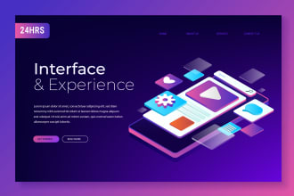 do professional UI UX landing page and web template design