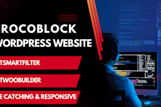 build wordpress website with elementor pro and crocoblock