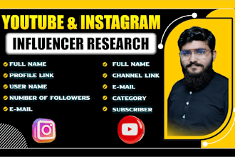 research instagram, youtube influencer to grow your brand