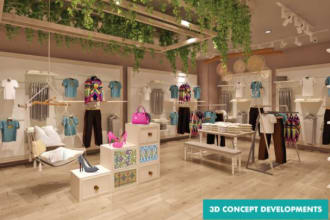 design and 3d render your retail stores, shop interior , ext