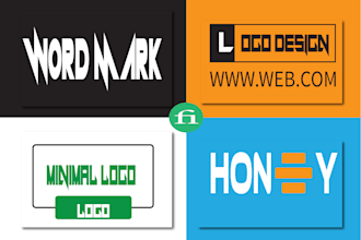 create a clean, modern, and minimal typography logo design