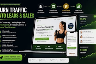 design landing page for affiliate link promotion and leads