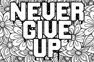 design floral motivational quotes coloring book pages for amazon KDP