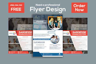 design flyers for business, travel, real estate, and healthcare