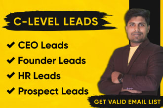find ceo leads, founder, owner email list b2b contact