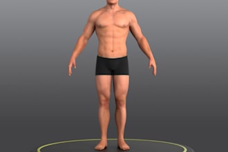 create 3d realistic character modeling,texture,render and rig for game and films