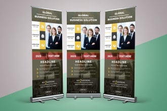 give you best roll up banner design
