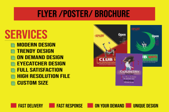 design modern sports dj event food party gym educational flyer poster brochure