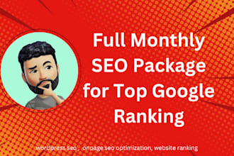provide monthly seo service for top google ranking