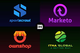 do simple modern iconic brand  logo design