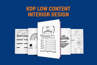 create amazon KDP interior for low content KDP book