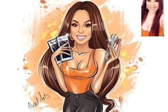 draw a cartoon portrait logo for your business