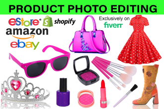 do amazon product photo editing, background remove and photo retouching