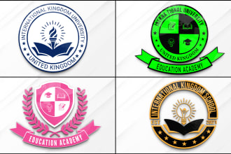 design school college university education academy logo 24h
