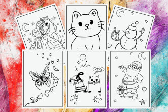 create unlimited coloring book pages and cover for kdp