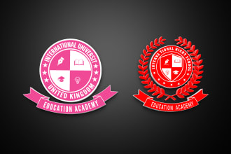 design logo for education, academy, school, college, university 12h