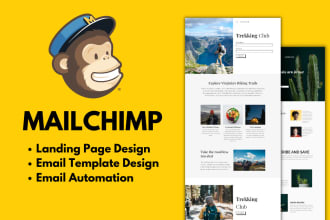 build mailchimp landing page, mailchimp automation, email templates