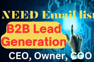 do GEO email list and targeted b2b lead generation service