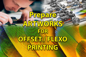 prepare artworks  for offset printing