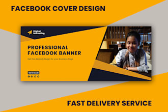 design professional facebook cover, linkedin cover banner
