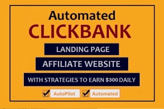design clickbank affiliate website with trick to earn 300usd daily