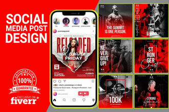 design 10 stunning social media post, social media graphics