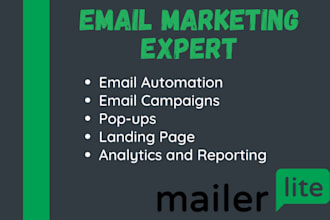 design mailerlite landing page, email automation, newsletter