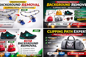 do professional background removal and clipping path