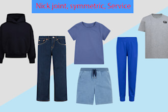 do ghost mannequin, neck joint, symmetric, clothing editing
