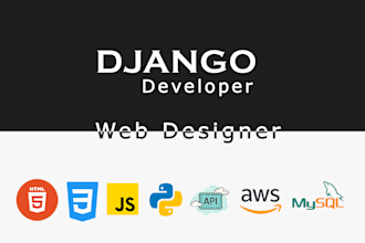 develop full stack websites using django, react and python apis