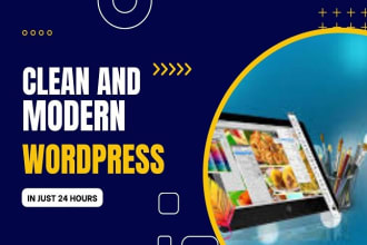 design a clean and modern wordpress website