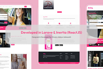 develop website and apis in PHP laravel