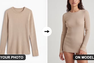 create on model apparel photos from your product shots