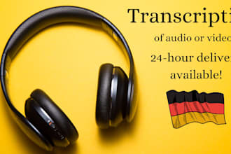 transcribe your audio or video in german