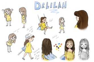 create a character design sheet for you