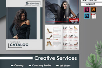 design professional fashion product catalog magazine by adobe indesin