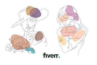 draw vector one line art illustration