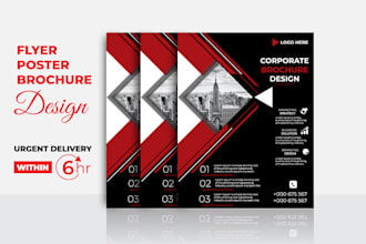 do corporate, real state and food flyer design