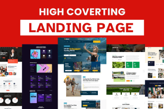 build wordpress landing page design or elementor landing page by elementor pro