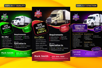 do automotive logistics trucking delivery dispatch flyer poster