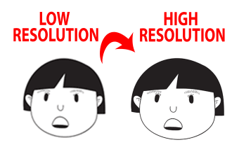 make low resolution photo to high res to enhance photo quality