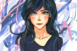 draw you an anime style headshot drawing