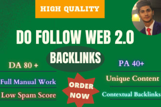 create high quality,  dofollow , web 2 0 backlinks